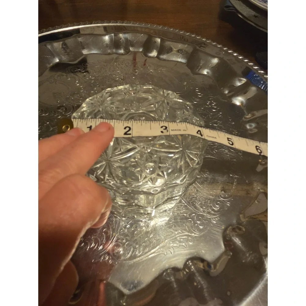 Anchor Hocking Early American Prescut (EAPC) glass star pattern ashtray or dish